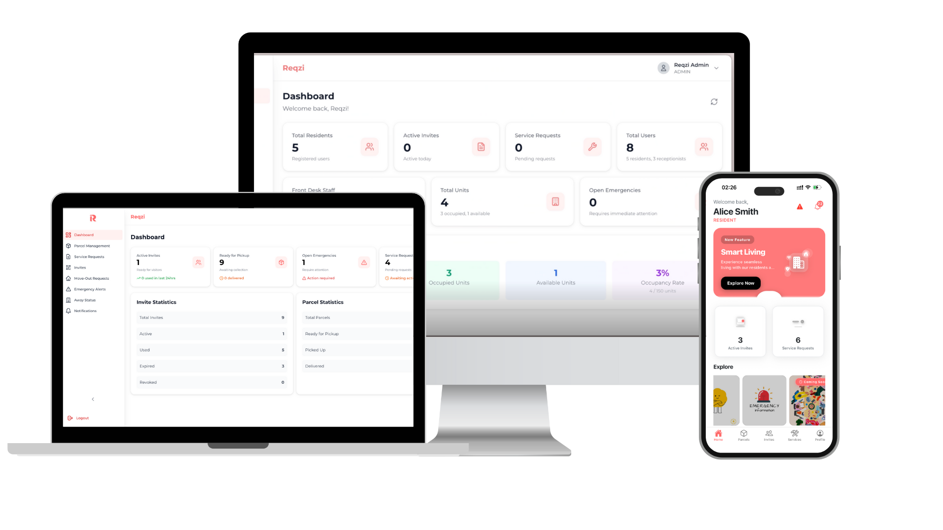Reqzi Platform - Property Management Dashboard